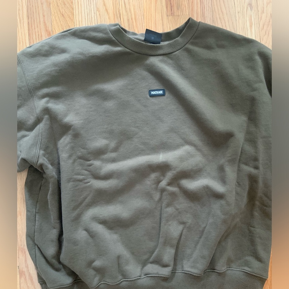 Mackage green box logo sweatshirt